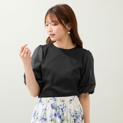 【大人気追加】【手洗いＯＫ】ボリューム袖カットソー（５１１２３５０１Ｂ）