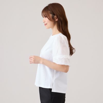 【大人気追加】【手洗いＯＫ】ボリューム袖カットソー（５１１２３５０１Ｂ）