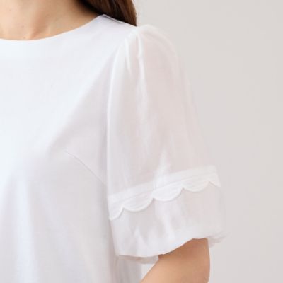 【大人気追加】【手洗いＯＫ】ボリューム袖カットソー（５１１２３５０１Ｂ）