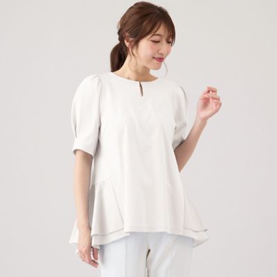＜Rose Tiara (Women/大きいサイズ)＞【接触冷感／ＵＶカット／手洗いＯＫ】ペプラムカットソー（５１１２３５０２）