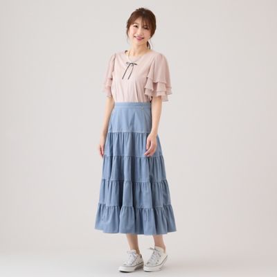 【人気デザイン】【接触冷感／ＵＶカット／手洗い可】フレア袖カットソー（５１１２３５０３）