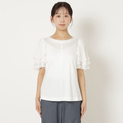【人気デザイン】【接触冷感／ＵＶカット／手洗い可】フレア袖カットソー（５１１２３５０３）