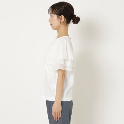 【人気デザイン】【接触冷感／ＵＶカット／手洗い可】フレア袖カットソー（５１１２３５０３）