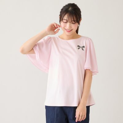 ピンク系 Rose Tiara (Women/大きいサイズ)のTシャツ・カットソー