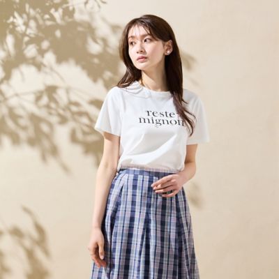 ＜Rose Tiara (Women/大きいサイズ)＞ｒｅｓｔｅ　ｍｉｇｎｏｎ　ロゴＴシャツ（５１１２３６０５）