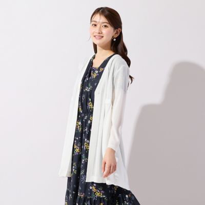 ＜Rose Tiara (Women/大きいサイズ)＞【接触冷感】ペプラムロングカーディガン（５１１２３６０７）