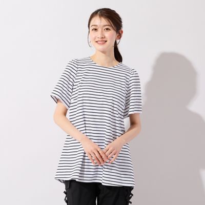 ＜Rose Tiara (Women/大きいサイズ)＞【接触冷感／ＵＶカット】レイヤード風バックリボンカットソー（５１１２３６０９）