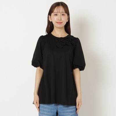 【接触冷感／ＵＶカット／手洗いＯＫ】バックギャザー切替カットソー（５１１２４５０９）