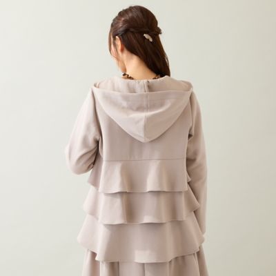 Rose tiara 3段ぺプラムパーカー フリル ダンボール 46 スウェット Rose tiara 3段ぺプラムパーカー フリル ダンボール 46 スウェット