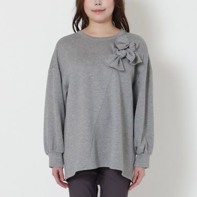 リボンコクーンカットソー／ Gray（51125504A