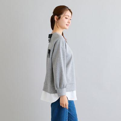 バックリボンレイヤード風プルオーバー（51125606） | Rose