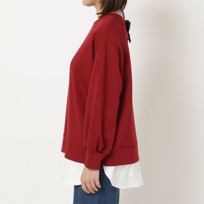 バックリボンレイヤード風プルオーバー（51125606A） | Rose