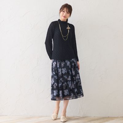 シャーリングフラワーカットソー（５１１２６４０６）