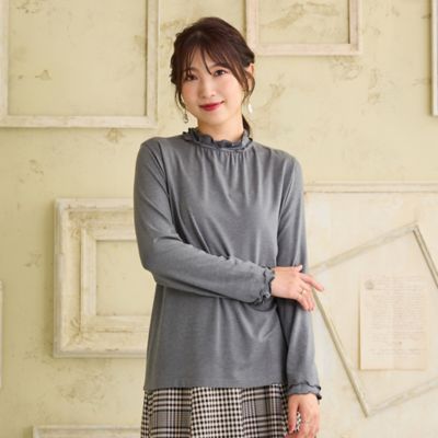 ＜Rose Tiara (Women/大きいサイズ)＞【大人気アイテム】【吸湿発熱】ラグウォームカットソー（５１１２６５０１）