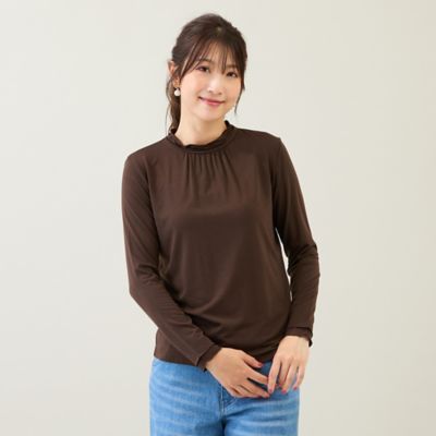 ブラウン系 レディースの大きいサイズ 13号～25号／2L～8L Tシャツ