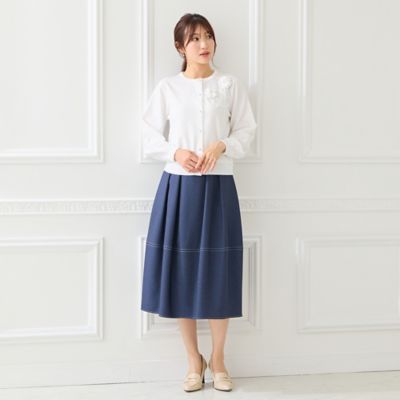 立体フラワーモチーフニットカーディガン（51131602） | Rose