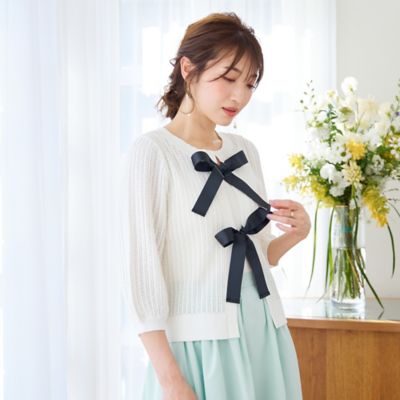 2WAY】リボンニットプルオーバー（51132504） | Rose