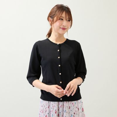 ビジュー調ボタンニットカーディガン（５１１３４５０２）
