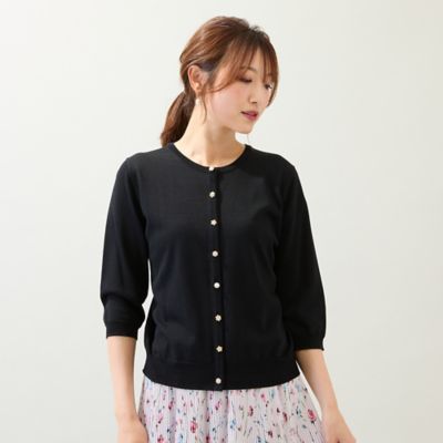 ビジュー調ボタンニットカーディガン（５１１３４５０２）