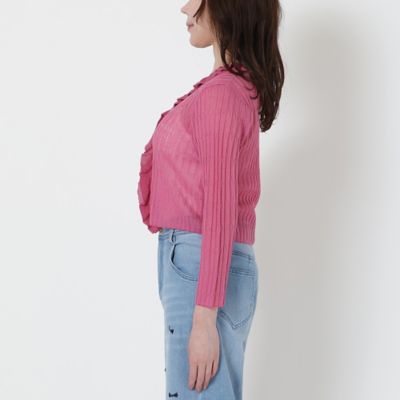 Rose Tiaraローズティアラ フリル付きカーディガン ベージュ　新品未使用 ce018-34486-01b.jpg?basethum=225