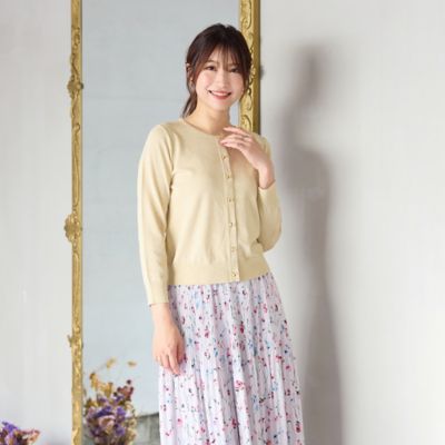 リボンボタンラメニットカーディガン（51135507） | Rose