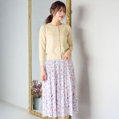 リボンボタンラメニットカーディガン（51135507） | Rose