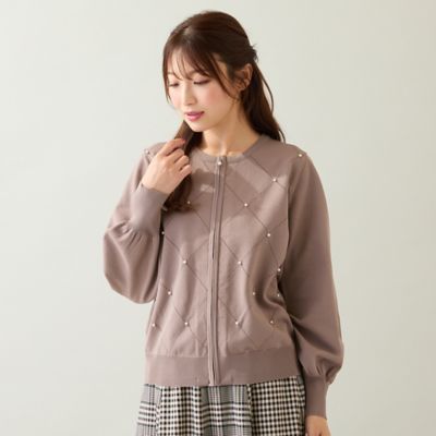 Rose Tiaraローズティアラ フリル付きカーディガン ベージュ　新品未使用 ce018-34486-01b.jpg?basethum=225