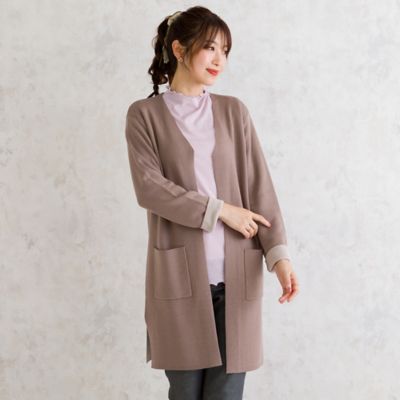 配色ロングカーディガン（51136410） | Rose Tiara