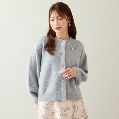ハートボタンニットカーディガン（51136503） | Rose