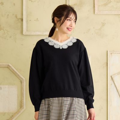 tiaraです 前後2WAY】レースニットプルオーバー（51136505） | Rose