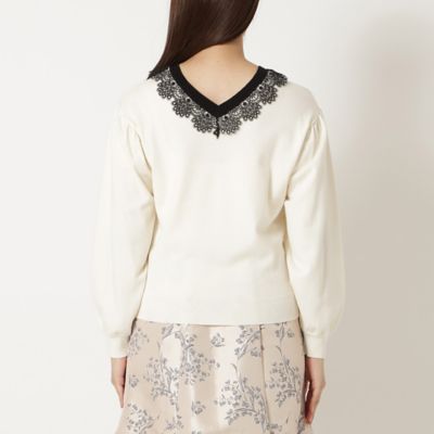 前後2WAY】レースニットプルオーバー（51136505） | Rose