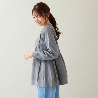 ペプラムニットプルオーバー（51136507） | Rose Tiara (Women