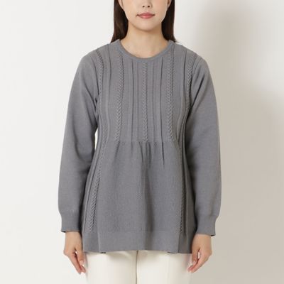 ペプラムニットプルオーバー（51136507） | Rose Tiara