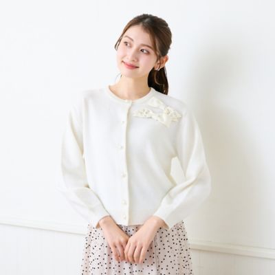 リボンニットカーディガン（51136601） | Rose Tiara (Women