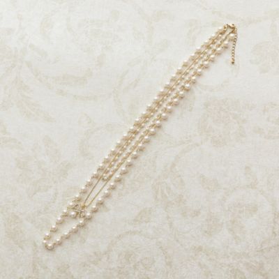 Rose Tiara (Women/大きいサイズ)/ローズティアラ(大きいサイズ) 3連リボンチャームネックレス(51141401)