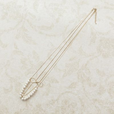Rose Tiara (Women/大きいサイズ)/ローズティアラ(大きいサイズ) リボンチェーン2連ネックレス(51141405)