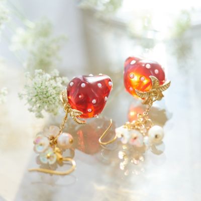 Rose Tiara (Women/大きいサイズ)/ローズティアラ(大きいサイズ) いちごのピアス(51142510)