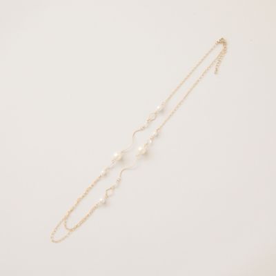 ＜Rose Tiara (Women/大きいサイズ)＞パール調ビーズウエーブネックレス（５１１４２６０４）