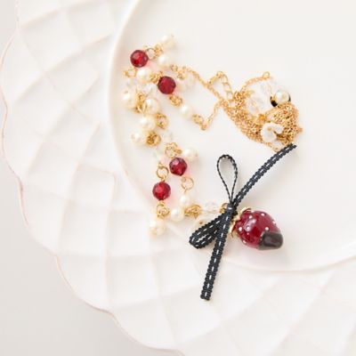 ＜Rose Tiara (Women/大きいサイズ)＞チョコがけいちごのネックレス（５１１４２６１２）