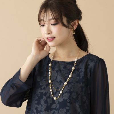 フラワー２連風ネックレス（５１１４５３０４）