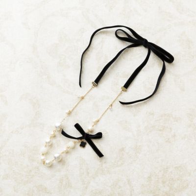 ＜Rose Tiara (Women/大きいサイズ)＞ベロアリボンネックレス（５１１４５３０８）
