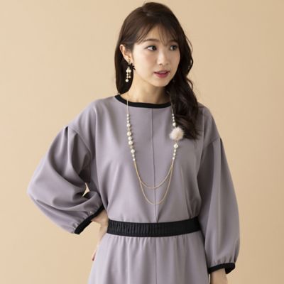 ミンクボンボンネックレス（５１１４５３０９）
