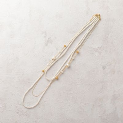 ＜Rose Tiara (Women/大きいサイズ)＞パール風３連ネックレス（５１１４５４０３）