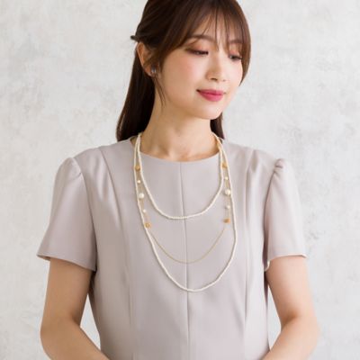 パール風３連ネックレス（５１１４５４０３）