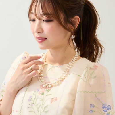 ＜Rose Tiara (Women/大きいサイズ)＞【３ｗａｙ】３連チョーカータイプネックレス（５１１４５５０１）