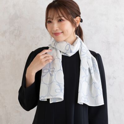 ＵＶカットリボン刺繍ストール（５１１６２５０３）