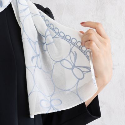 ＵＶカットリボン刺繍ストール（５１１６２５０３）