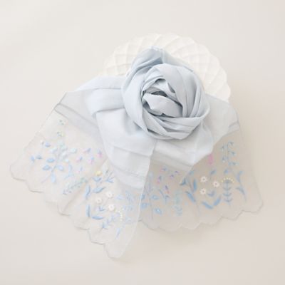 オーガンジーボタニカル刺繍ストール（51162604） | Rose