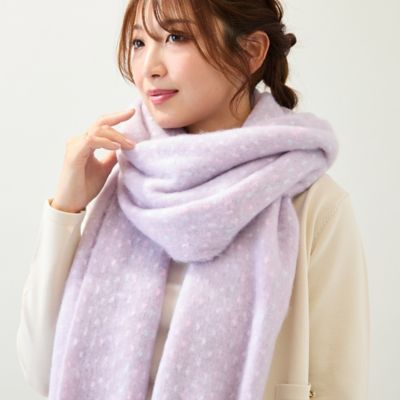 静電防止】ふわもこマフラー（51166503） | Rose Tiara (Women