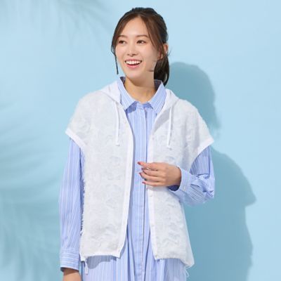 ＜PISANO＞【手洗いＯＫ・撥水・透湿】ジャカード／タフタ・フーディージレ（５６００２６０１）